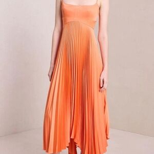 ALC Pleated Orange Dress